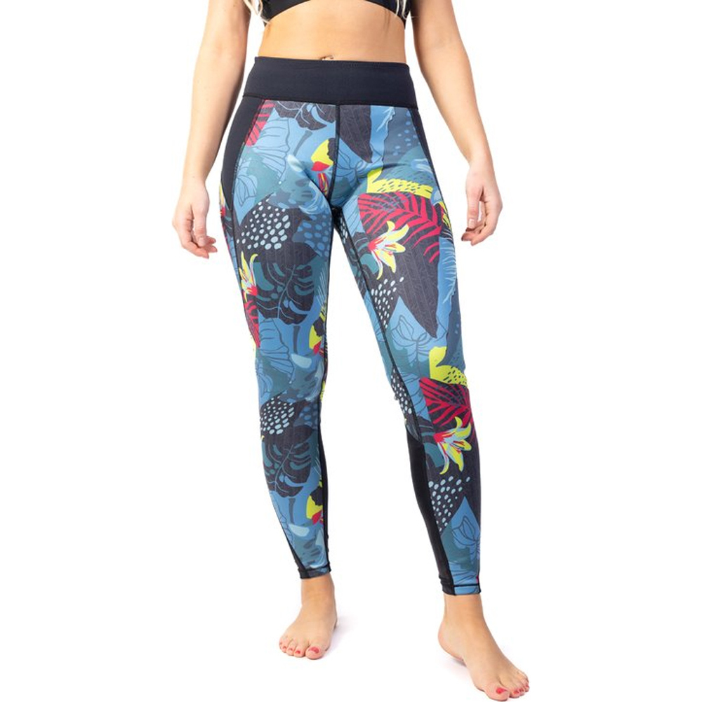 2025 Gul Womens Luna7 SUP Leggings LA8301-C1 - Tropical / Black